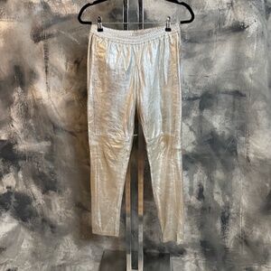MAJE metallic leather jogger pants - size 2 / Medium